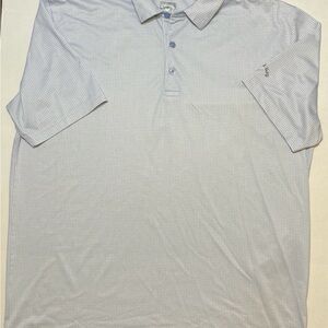Calloway Men’s Light Blue Plaid Golf Polo Shirt Size XL